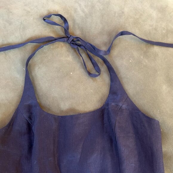 Ref Yana Linen Dress - Halter w/ Structured Bodice - Picture 10 of 11